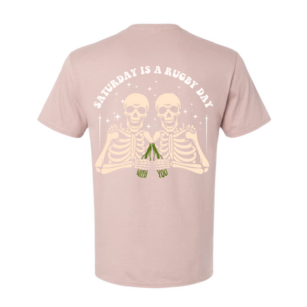 A-SATURDAY IS A RUGBY DAY -BLUSH PINK